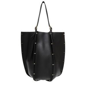 Chloé Carmela Leather Tote, Black